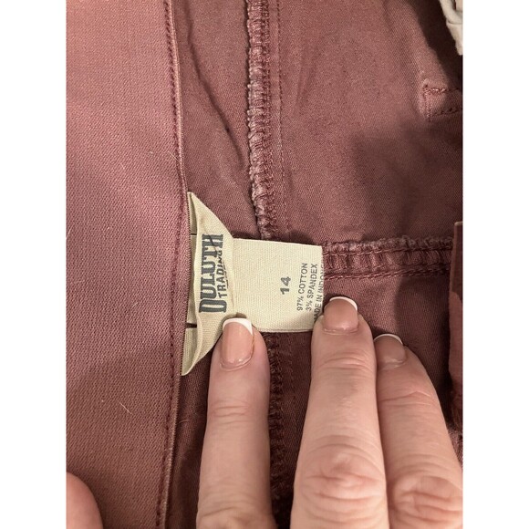 Duluth Trading - Size 12 Women Rootstock Gardening Capri Pink Camo Pedal Pushers - Picture 4 of 6